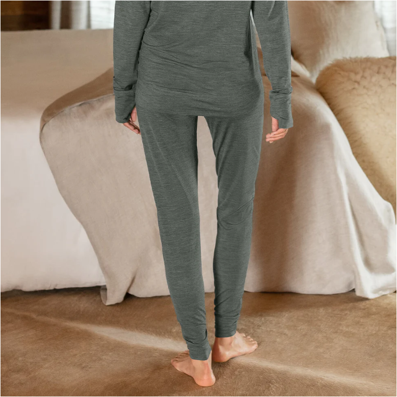 Merino Wool Long Pyjama Pants Woman - Stay Warm - sleeboo