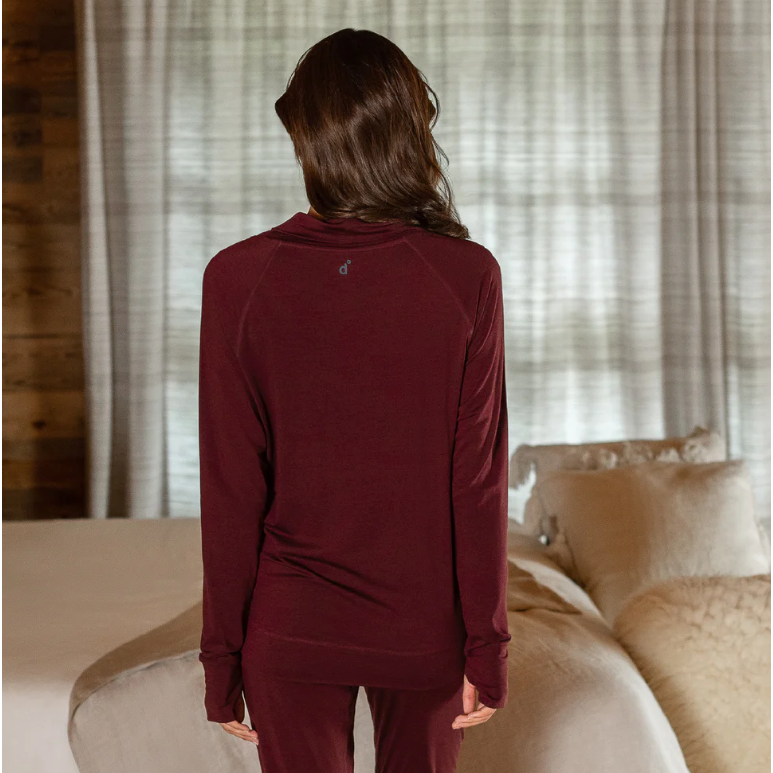 Merino Wool Long Sleeve Pyjama Top Woman - Stay Warm - sleeboo