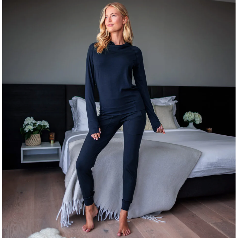 Merino Wool Long Sleeve Pyjama Top Woman - Stay Warm - sleeboo