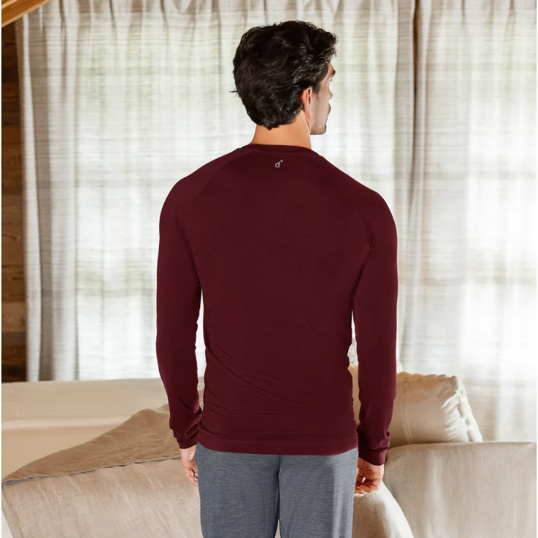 Merino Wool Long Sleeve Pyjama Top Man - Stay Warm - sleeboo