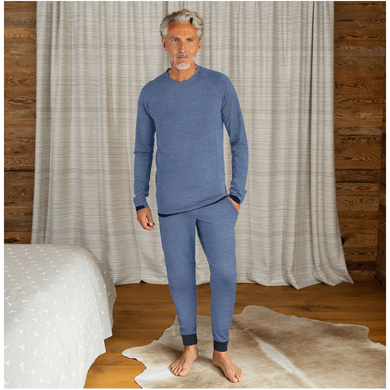 Merino Wool Long Pyjama Pants Man - Stay Warm - sleeboo